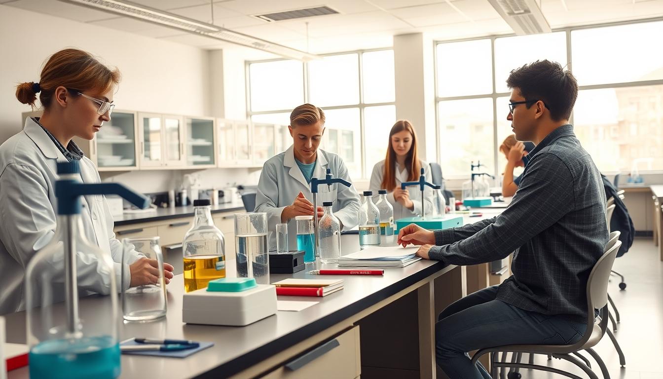 Student using learning strategies while studying